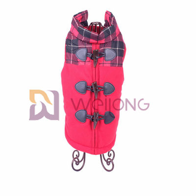 Ox Horn Leather Loops Dog Down Jacket Velcro / Faux Opening Warm Dog Coats. الثور القرن الجلود الحلقات الكلب أسفل سترة الفيلكرو / فو افتتاح معطف دافئ الكلب