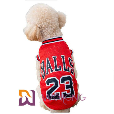 تخصيص طباعة عدد شبكة الحيوانات الأليفة تي شيرت Nba Pet الملابس الفانيلة