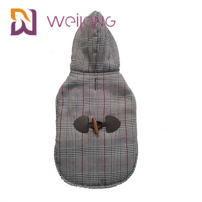 Houndstooth نحى التريكو مخصص الكلب هوديس الشتاء الدفء BSCI جرو هوديي