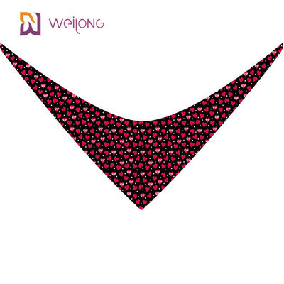 عيد الحب باندانا مزدوجة القطن وشاح مثلث الحيوانات الأليفة عطلة مجموعة مريلة